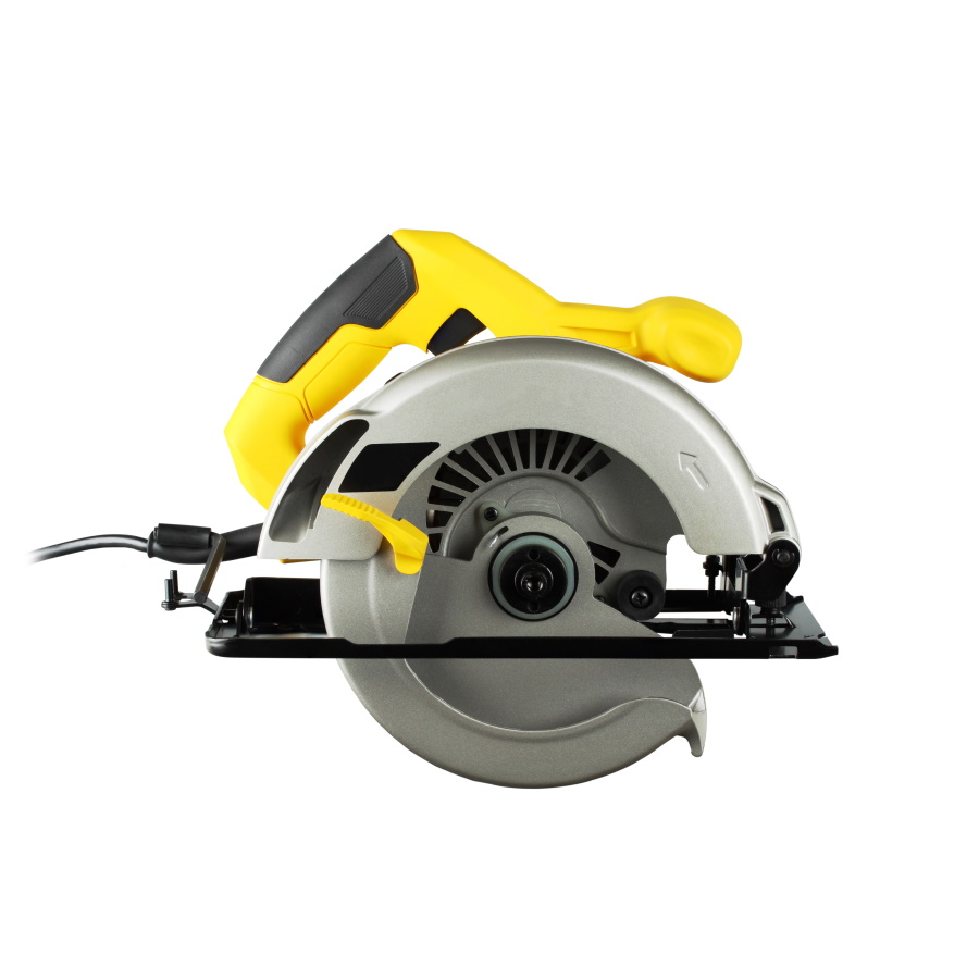 New, Powerful Circular Saw On White Background
