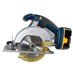 Isolated Shot Of A Battery Powered Circlular Saw